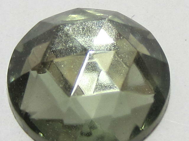 1 pc. ROUND 15mm BLACK DIAMOND FLATBACK PRECIOSA Rhinestones